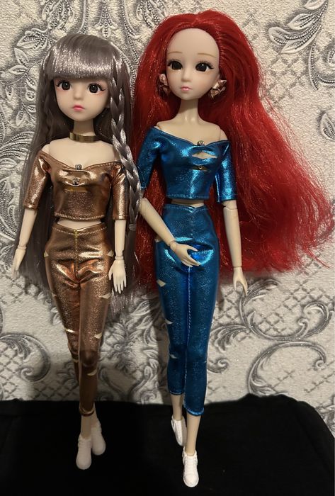 Лялька бжд аніме шарнірна з 3Д очіма  в одязі  та з сережками