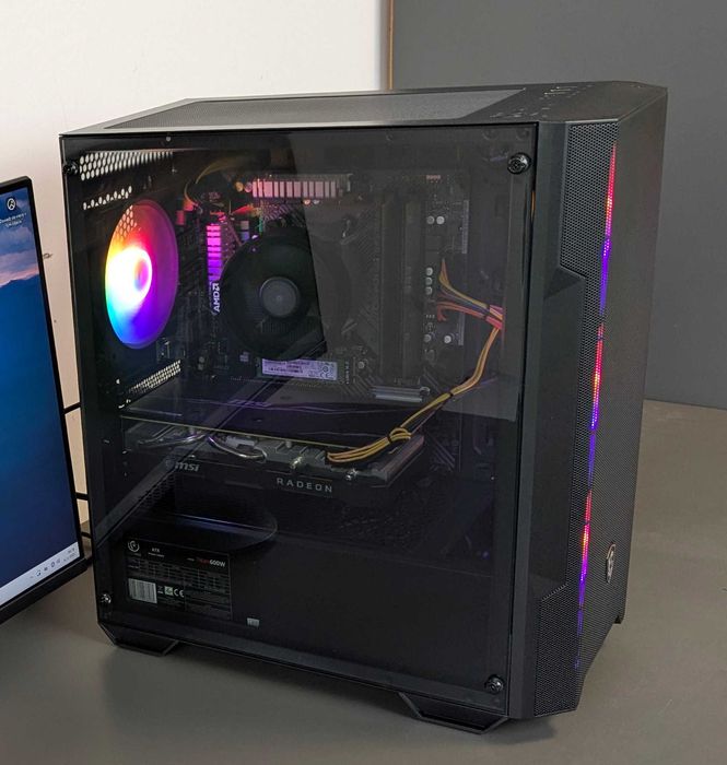 Komputer gamingowy do gier RX 5700 SSD M.2 Ryzen oświetlenie LED