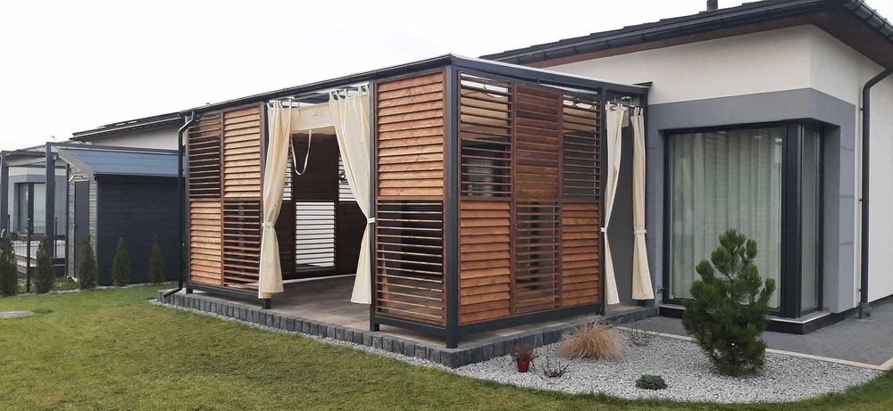 Żaluzje tarasowe  do : pergola altana taras balkon ogród.