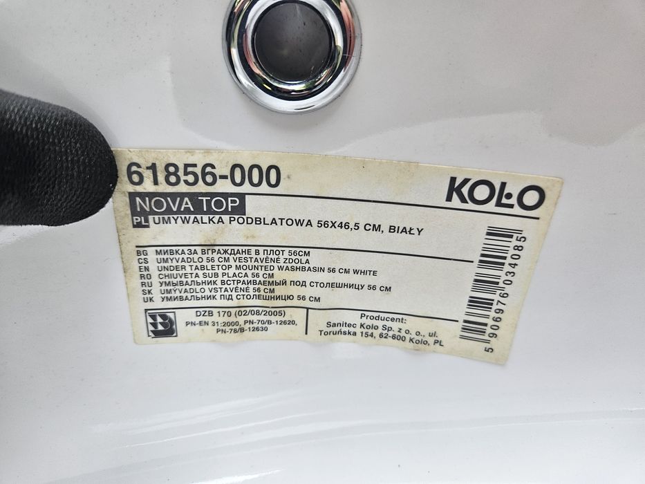 Umywalka podblatowa KOŁO Nova Top 56x46,5 cm – nowa