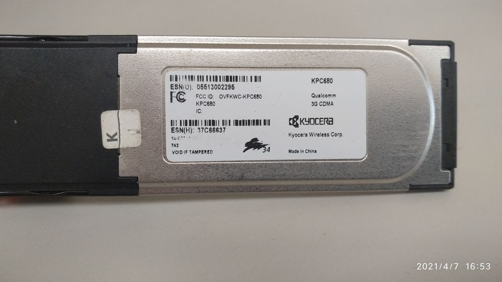 3G cdma модем Kyocera KPC680 Exspress Card