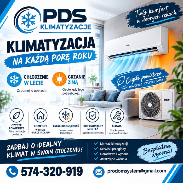 PDS KLIMATYZACJE Montaż serwis klimatyzacji