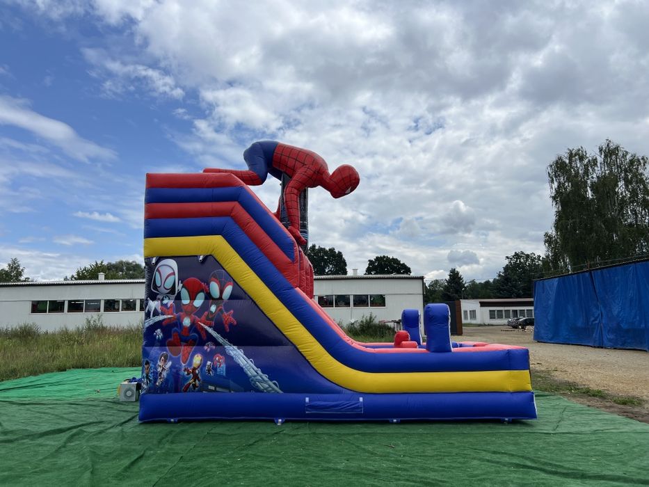 Dmuchaniec do wynajęcia dmuchana zjeżdżalnia dzika jungla, spiderman