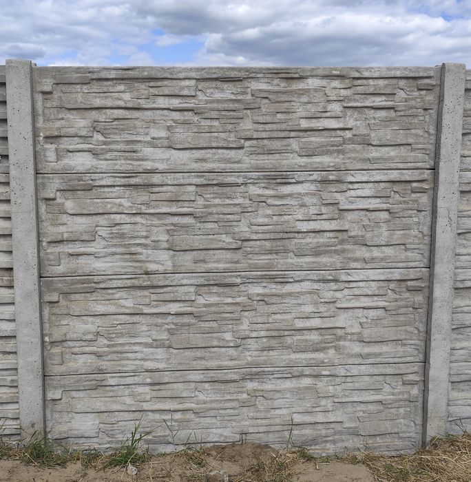 płyta betonowa wzór piaskowiec ogrodzenia betonowe