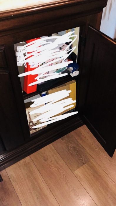 Móvel Madeira maciça c/ tampo mármore em excelente estado