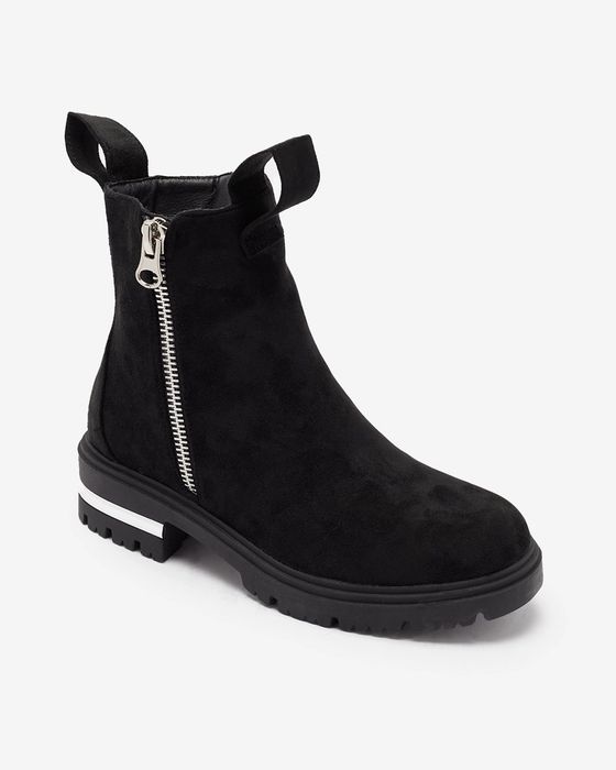 36 37 38 botki 39 40 41 na płaskim obcasie zamszowe z paseczkiem napis