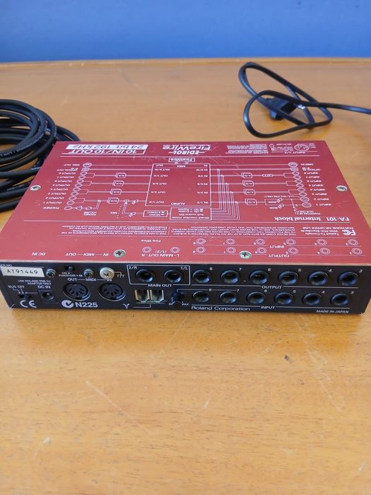 Interface de Áudio Placa de Som Roland Edirol FA-101 Firewire