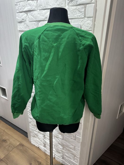 Bluza zielona oversize New York ocieplana 95% bawełna