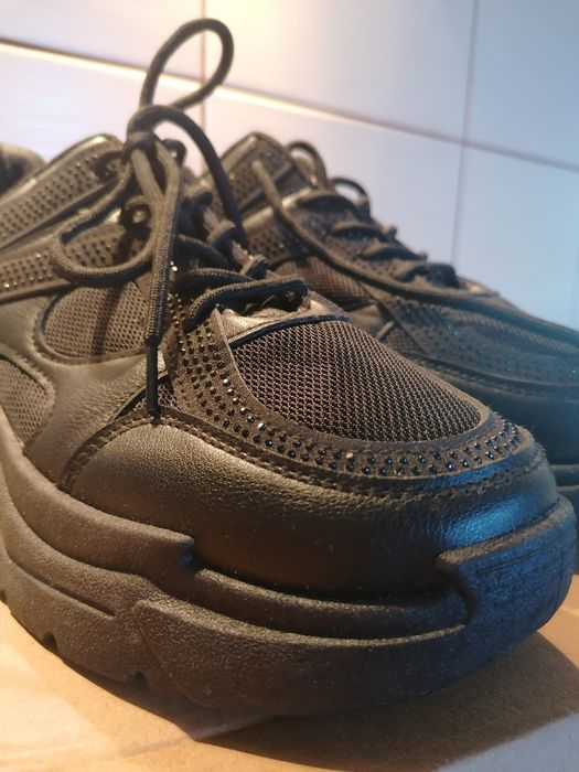 Nowe damskie sneakersy czarne super buty