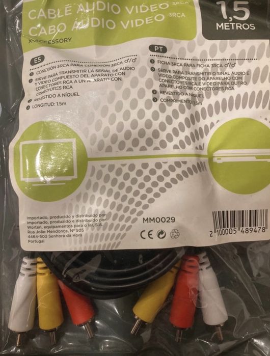 Cabos 3RCA 1,5m Mitsai