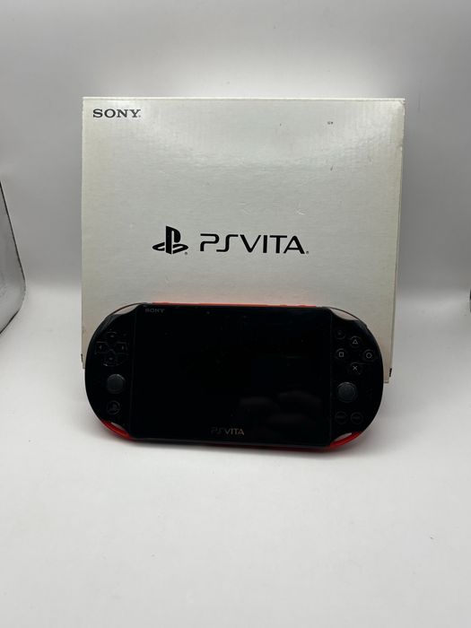 czarno czerwona konsola PS Vita slim 2000 + pudełko + kabel stan dobry
