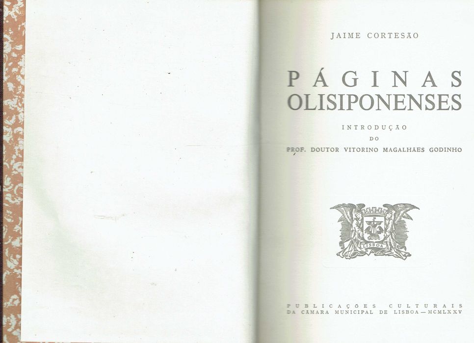 3808

Páginas olisiponenses  
de Jaime Cortesão