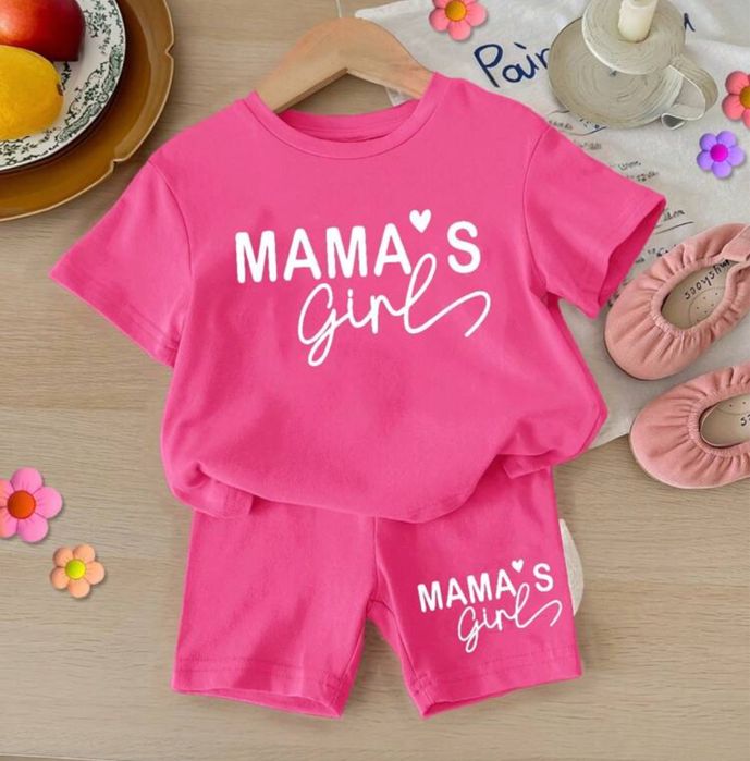 Komplet koszulka spodenki Shein mama’s girl nowe