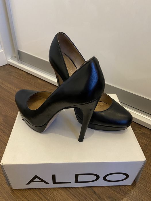 Czarne szpilki aldo skóra