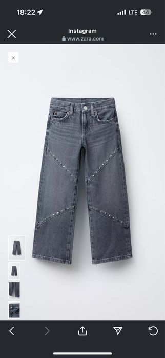 Джинси Zara для дівчинки, ріст 116-122