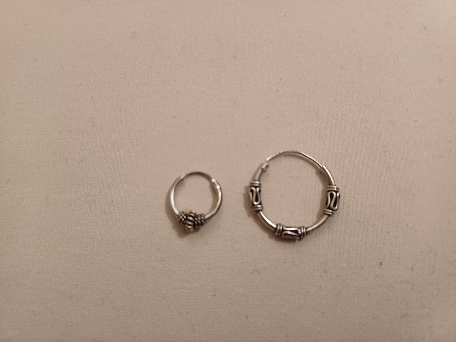 2 argolas de prata para piercing - NOVAS