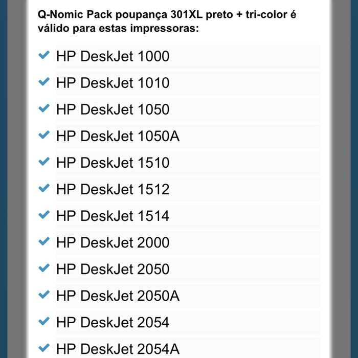 Tinteiros 301XL - HP (NOVOS)