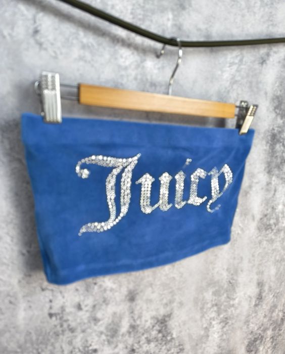 Топ бандо велюровий зі стразами Juicy couture