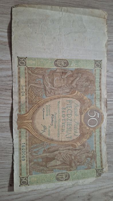 Banknoty 50 złotych, rok 1929