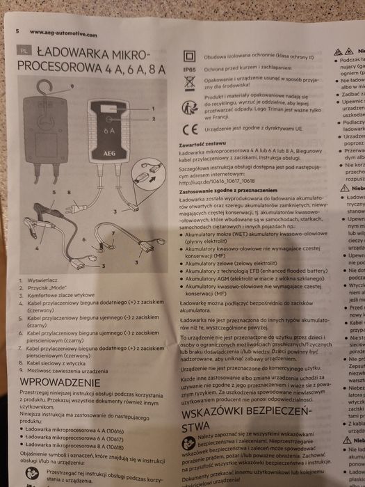 Prostownik automatyczny z mikroprocesorem 4A  6/12V NOWY