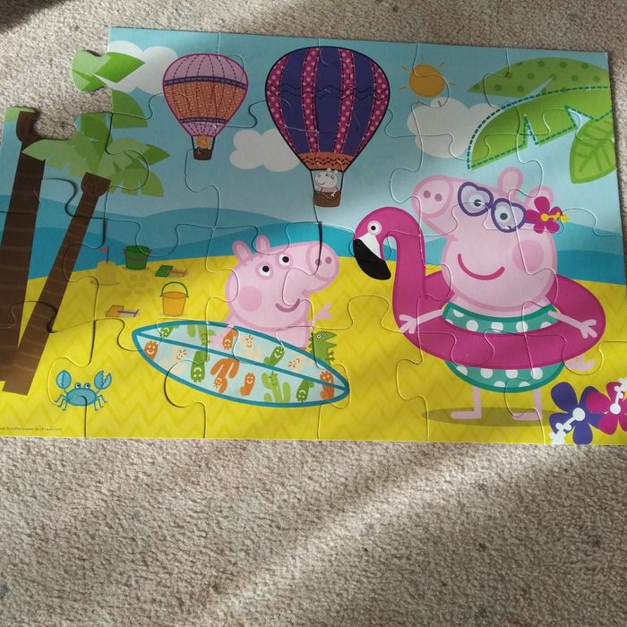 Puzzle świnka peppa maxi plus małe