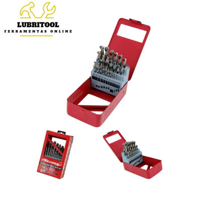 Jogo 25 Brocas HSS 1-13mm CT0995 | NOVOS