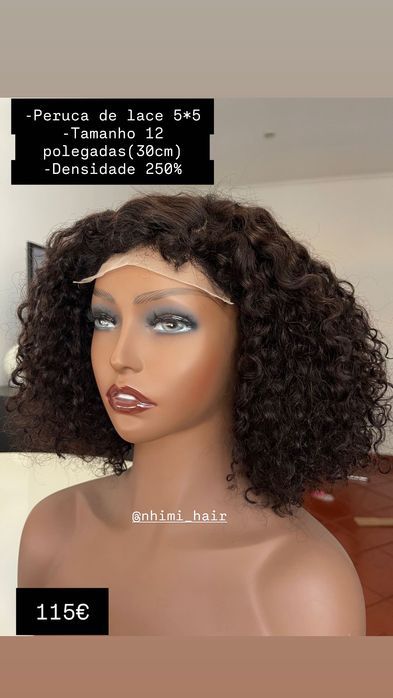 Perucas de cabelo humano( fácil uso)