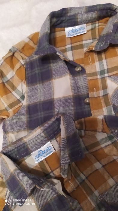 Koszula flanelowa w kratkę dla bliźniaków