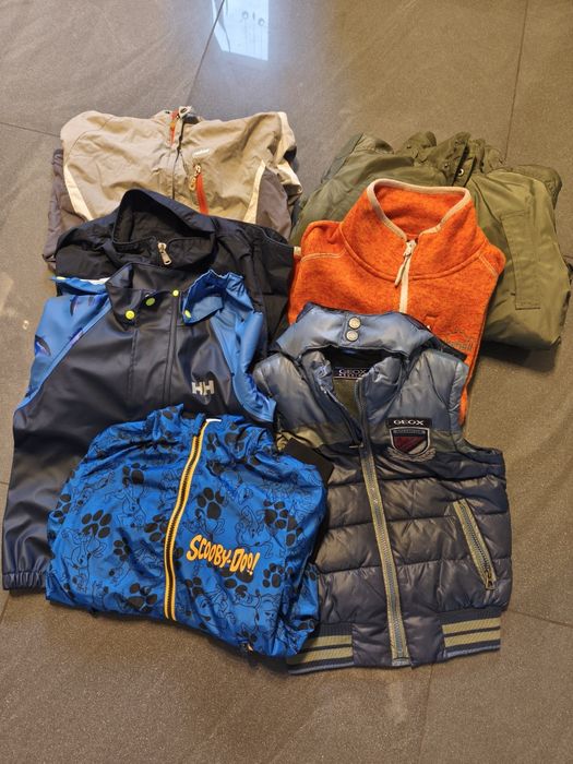 Zestaw ubrań paka ciuchów chłopiec 122 134 kurtka kamizelka bluza
