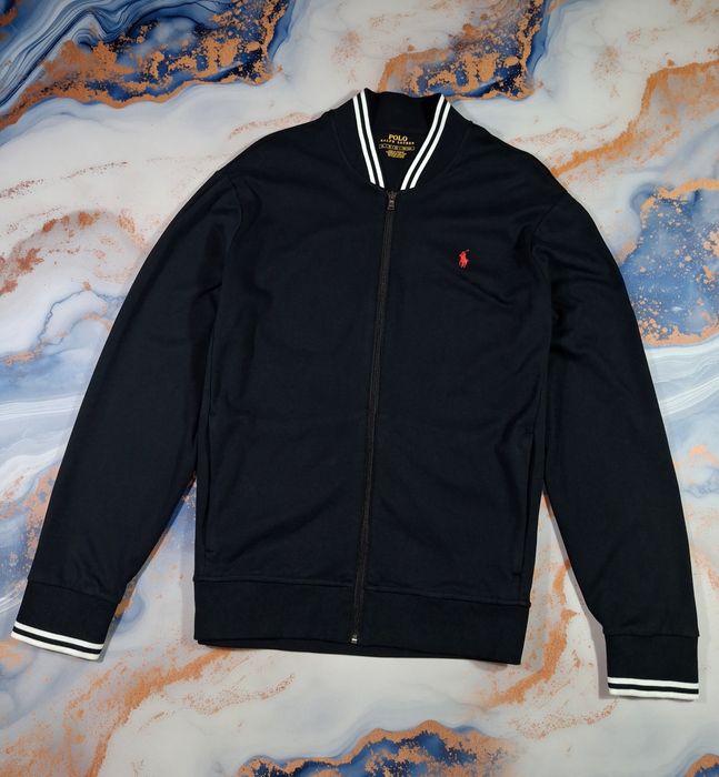 Кофта Polo Ralph Lauren на змейке мужская черная кардиган олимпийка