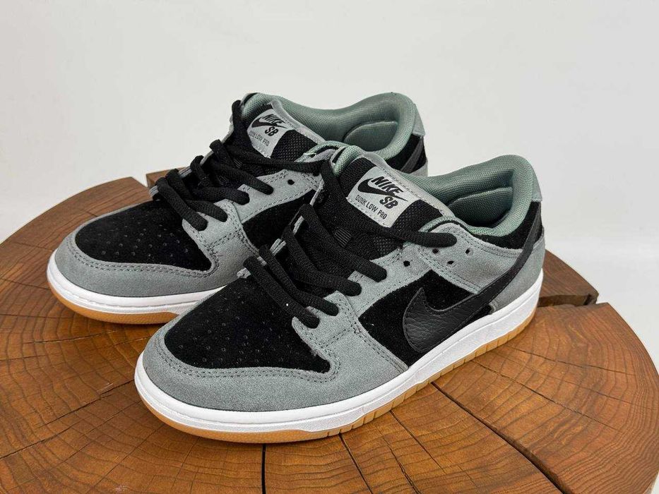 Кросівки Nike SB Dunk Low сіро-чорні / Найк кеди кроси замшеві 36-45