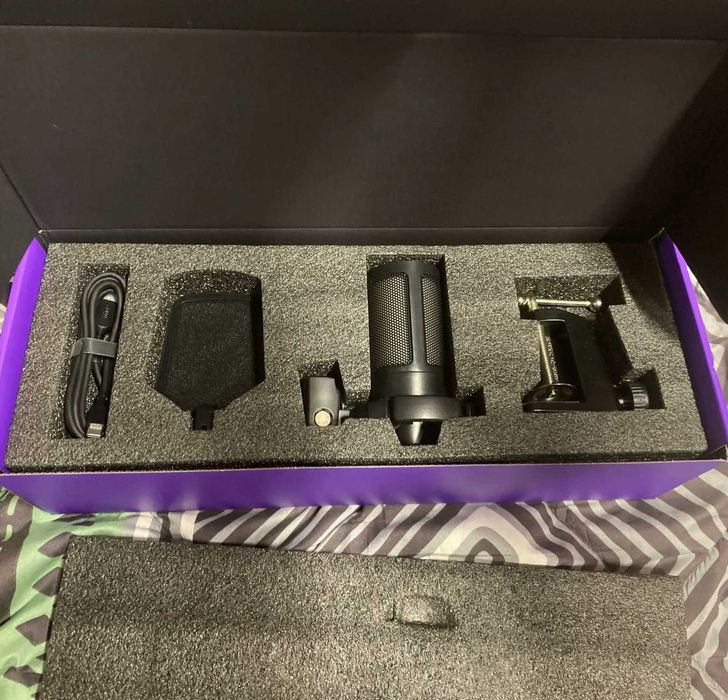 Микрофон комплект FIFINE USB Microphone Kit A6T мікрофон, подсветка