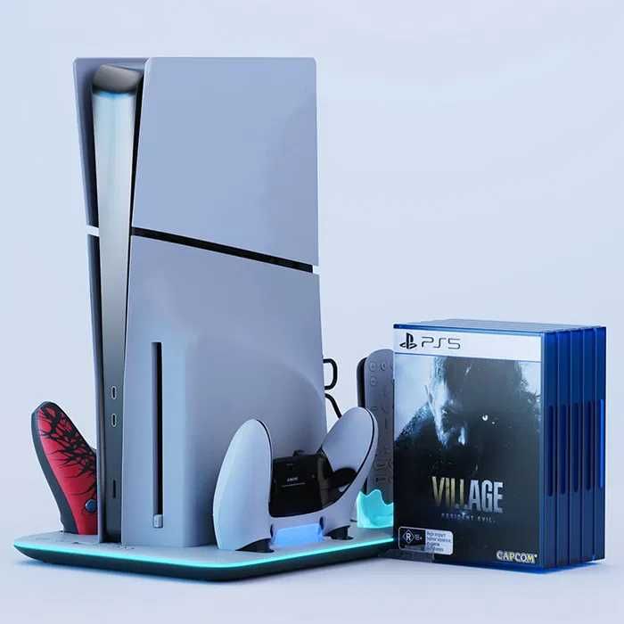 Jogos PS5 – Spider-Man 2, God of War Ragnarok + Suporte Vertical