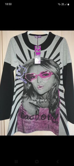 Bluza tunika z nadrukiem