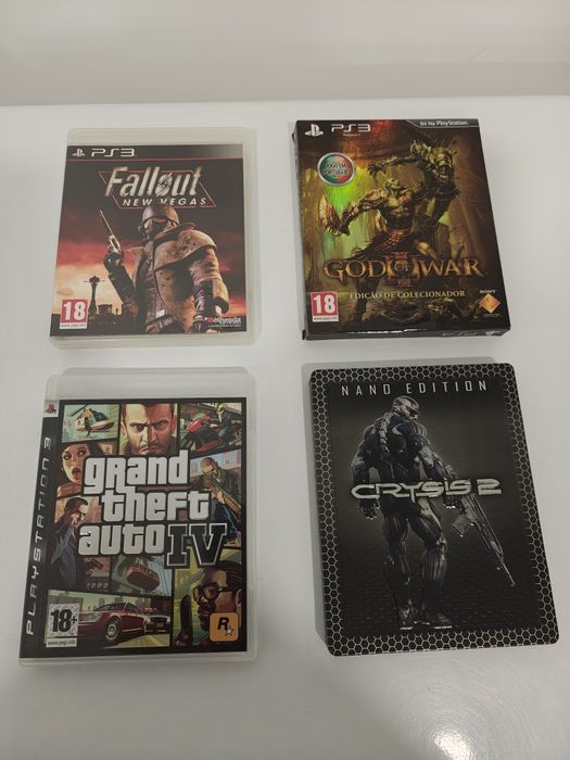 Jogos Fallout New Vegas/GTA IV/Crysis 2/God of War III