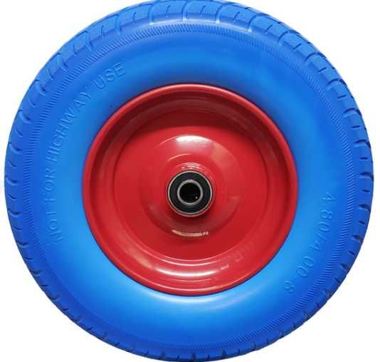 Колесо 4.00-8 під 16 та 20 мм вісь в зборі на тачку з пінополіуретану