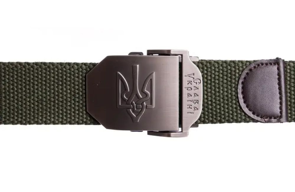 Тактичний військовий ремінь Герб Слава Україні Олива
