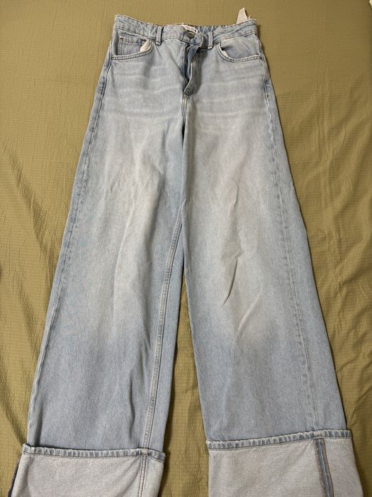 небесно сині джинси zara