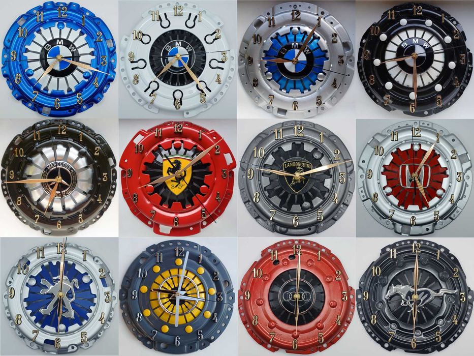 Zegar ścienny z docisku sprzęgła prezent, handmade rękodzieło metalart