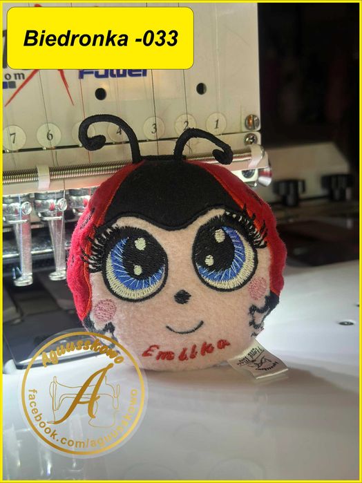 Haftowana Zawieszka Pluszak Maskotka Zabawka Biedronka z imieniem