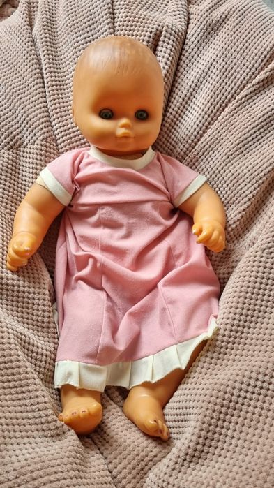 Lalka bobas PRL, Vintage, stara lalka 38 lat