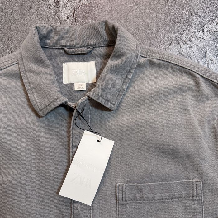 Сорочка куртка овершот Zara L/XL розмір оригінал сіра джинсова чоловіча