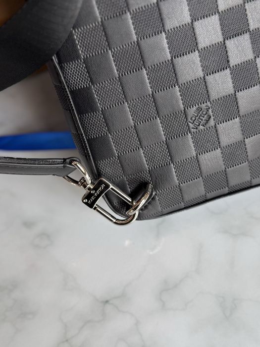 Сумка мужская черная Louis Vuitton Sling Bag Avenue Луи Витон кожа LV
