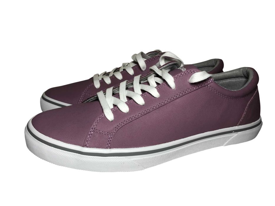 2836 Eddie Bauer Buty Damskie Sneakersy Ocieplane Skórzane Fioletowe 42.5