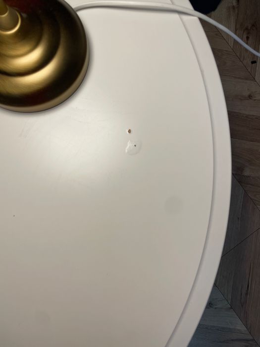 Okrągły stolik kawowy biały IKEA 90 cm