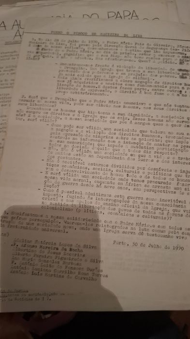 Lote papelada pre revolução 25 abril clandestino