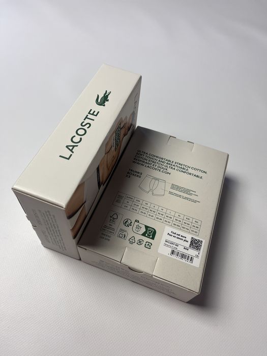 Оригінал! Чоловічі боксери Lacoste Cotton Stretch (3 пари)