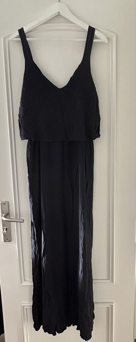 vestido comprido com rachas laterais - ZARA - tam M