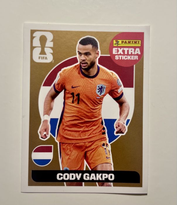 EXTRA stiker mundial 2026  - Cody Gakpo - Dourado