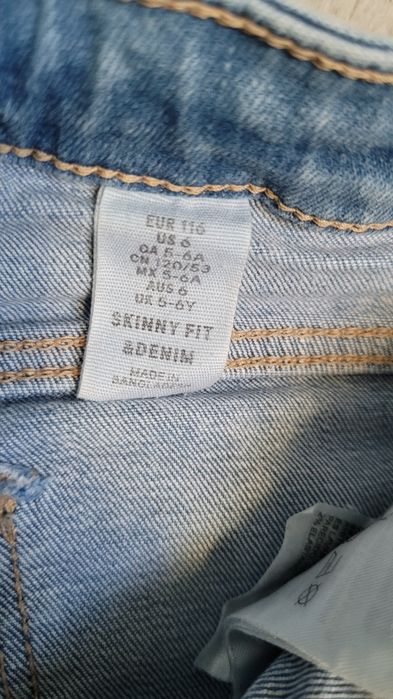 Spodnie jeansowe H&M r. 116 stan bdb